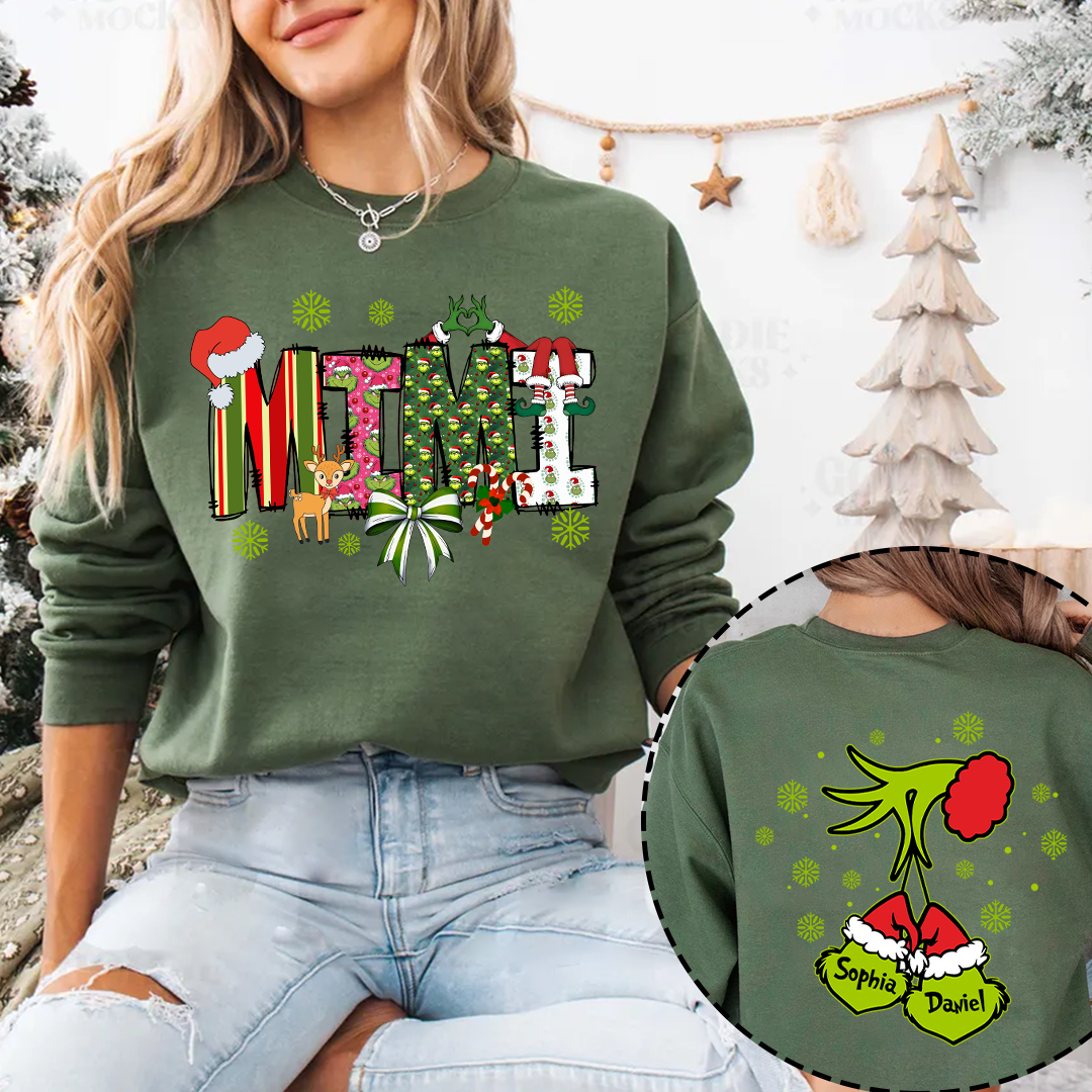 Personalized Grandma And Grandkids Best Gift Christmas Sweatshirt