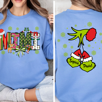 Personalized Grandma And Grandkids Best Gift Christmas Sweatshirt