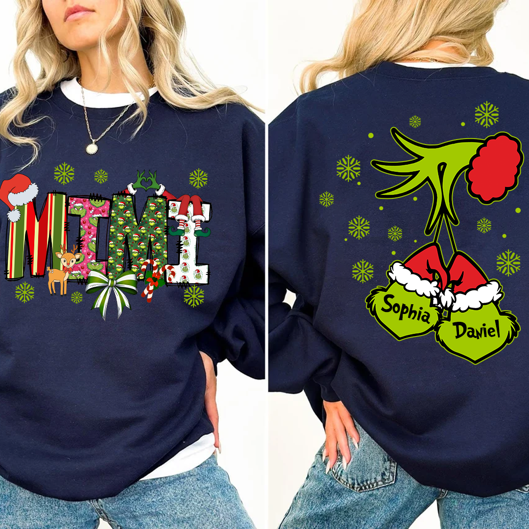 Personalized Grandma And Grandkids Best Gift Christmas Sweatshirt