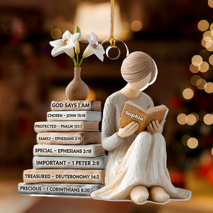 Personalized God Says I Am Ornament 2025, Custom Acrylic Decoration, Inspirational Christian Christmas Gift For Family And Friends Ornament