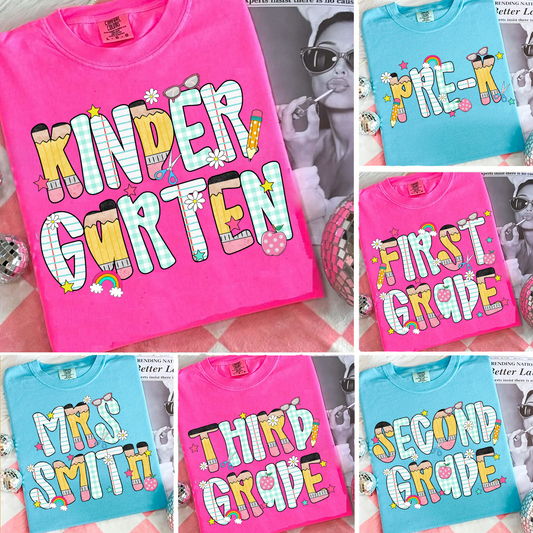 Chers Teacher Shirt - Custom Grade Level Back to School Tee for Teachers