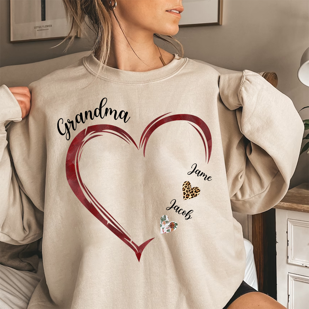 Mom And Kids Hearts Custom Name CTH01