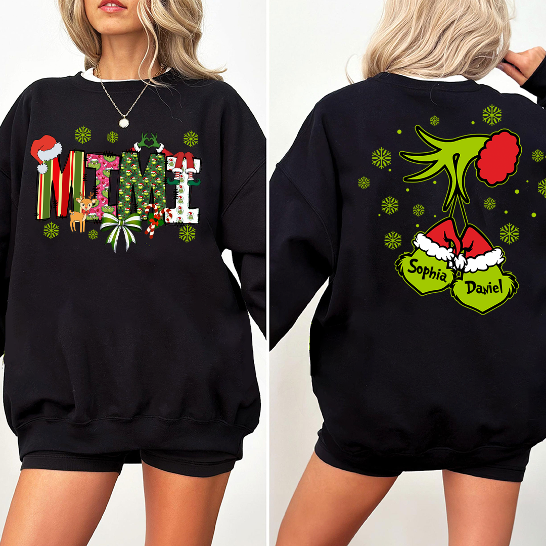 Personalized Grandma And Grandkids Best Gift Christmas Sweatshirt