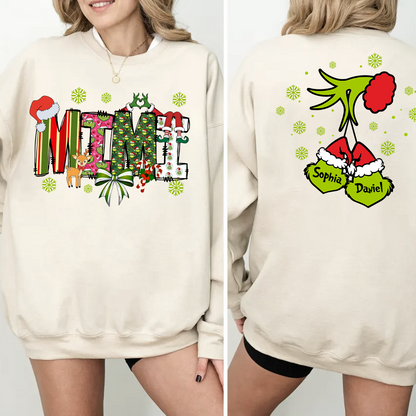 Personalized Grandma And Grandkids Best Gift Christmas Sweatshirt