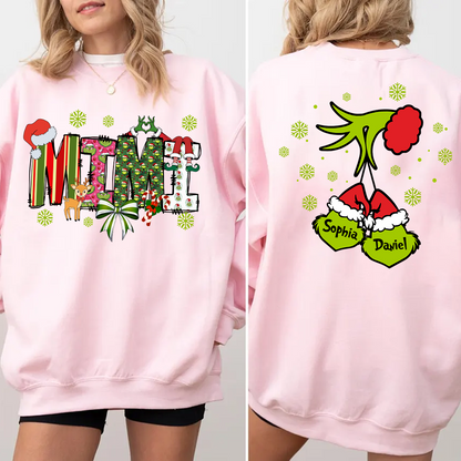 Personalized Grandma And Grandkids Best Gift Christmas Sweatshirt
