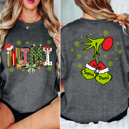 Personalized Grandma And Grandkids Best Gift Christmas Sweatshirt