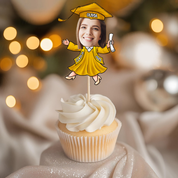 Graduation Gift Ideas, Custom Photo Graduation cupcake toppers, graduation cupcake toppers 2025