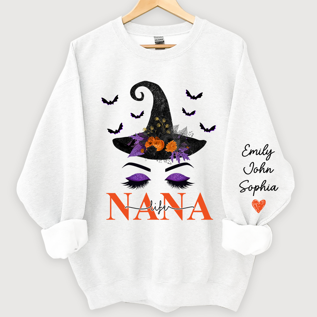 Personalized Nanalife Hat Halloween And Grandkids Sweatshirt