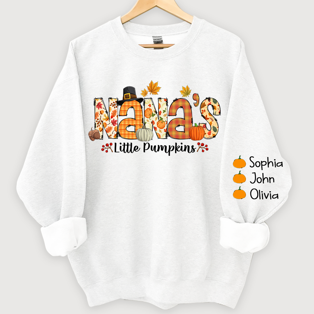 Nana little pumpkins autumn And Grandkids Sweatshirt
