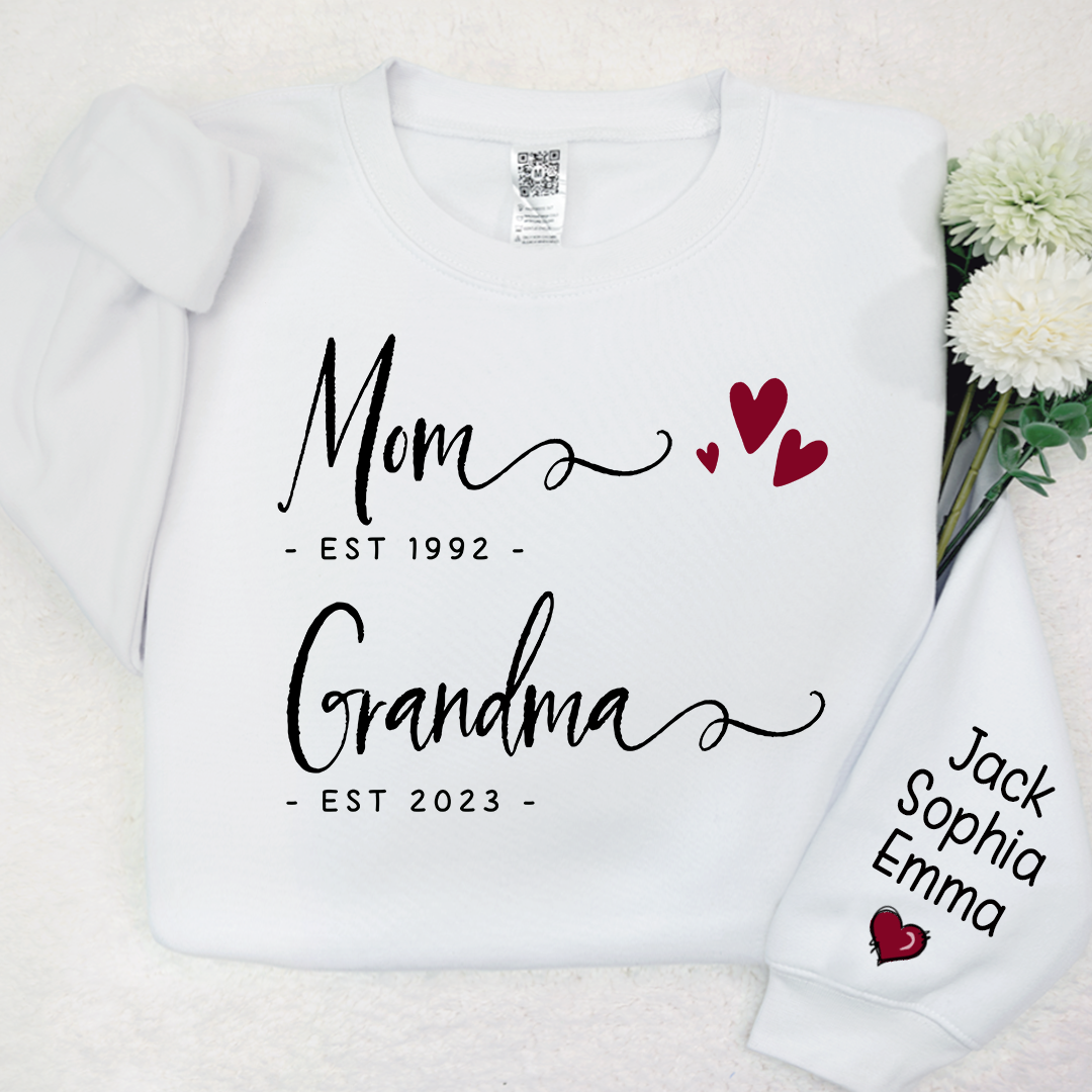 Mom est grandma est with kids Sweatshirt