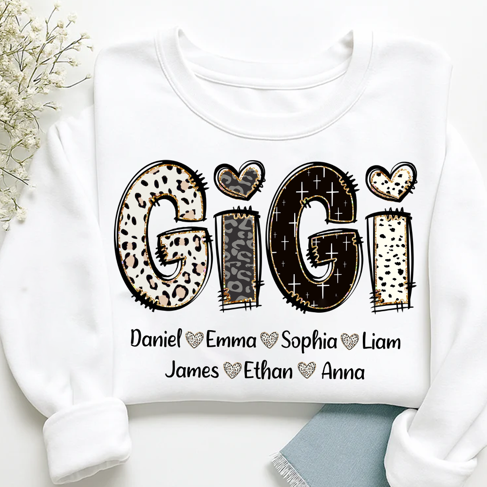 Custom Gigi Bible Style Gift For Grandma With Grandkids Sweatshirt