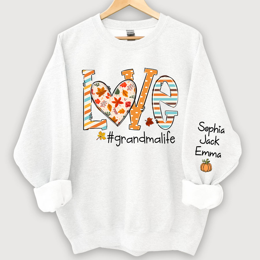 Autumn love grandmalife and grandkids Sweatshirt