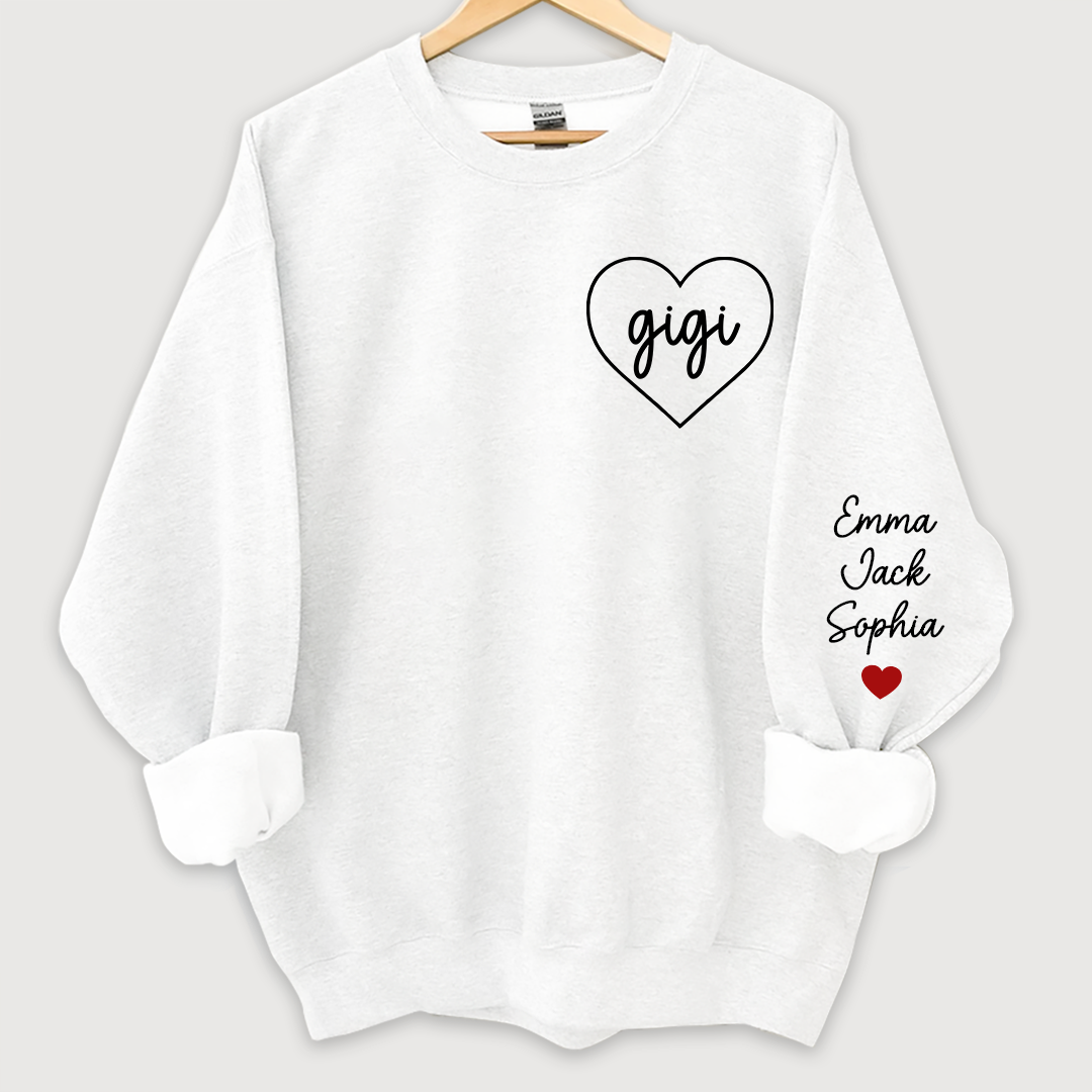 Personalized Grandma, Gigi ,Nana Custom Sweater And Grandkids Sweatshirt