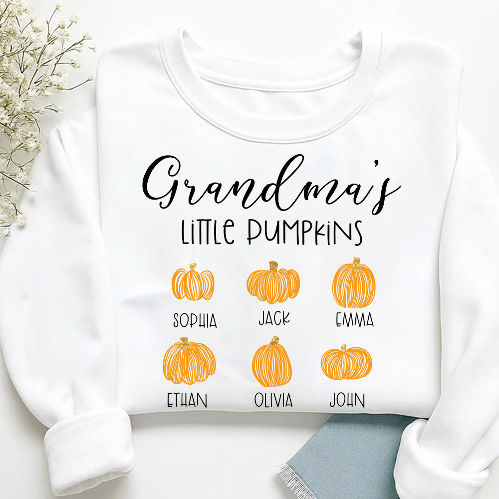 Grandma's Little Pumpkins And Grandkids Sweatshirt