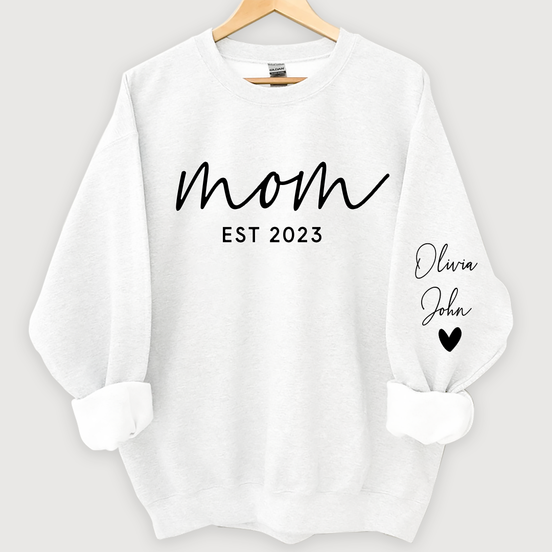 Mom est and kids Sweatshirt