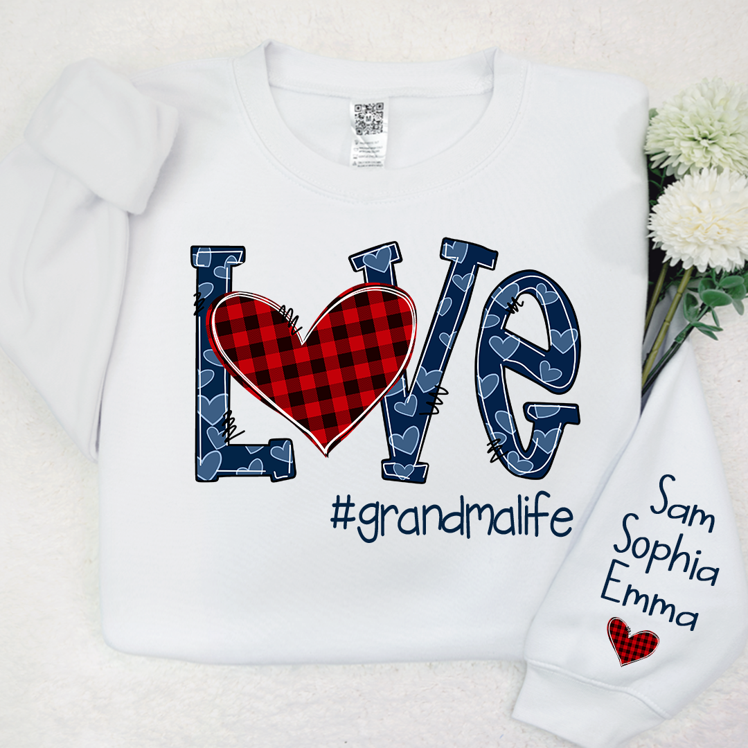 Love grandmalife Sweatshirt with kids Valentine's Day Sweatshirt