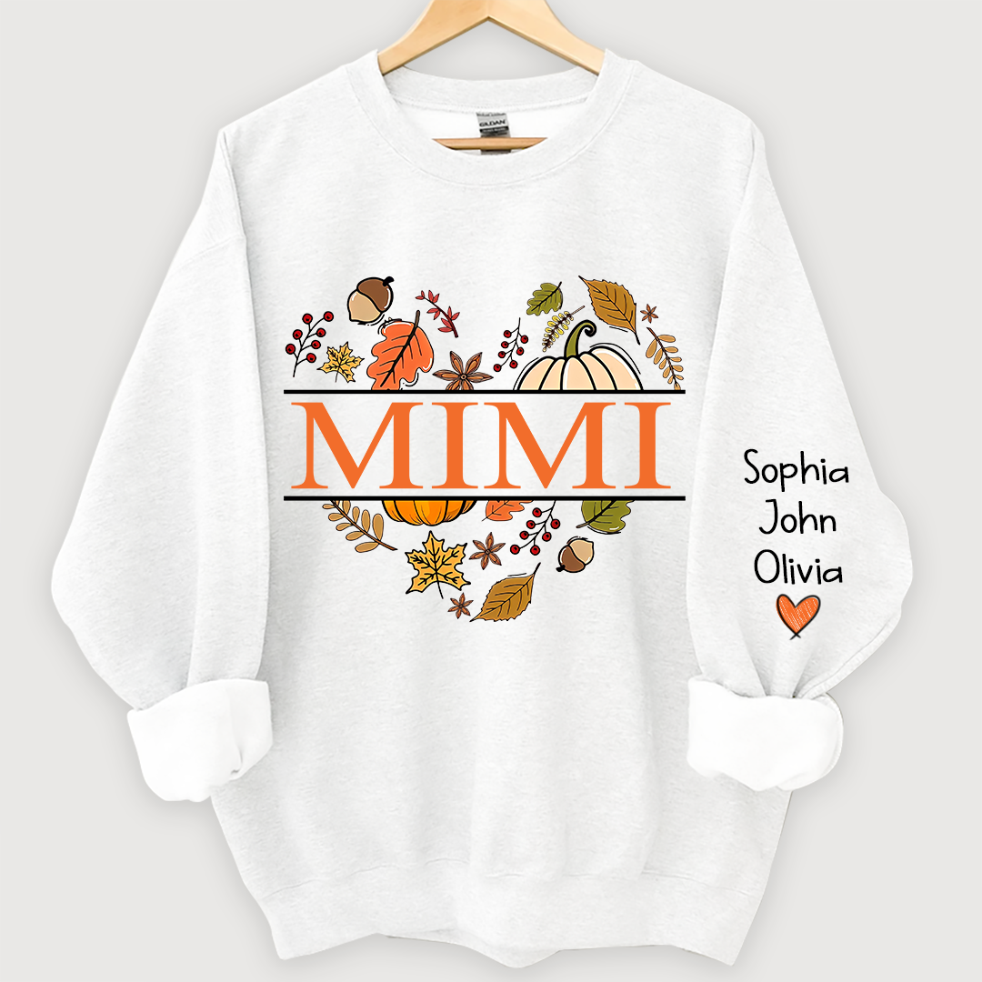 Mimi pumpkin fall autumn And Grandkids Sweatshirt