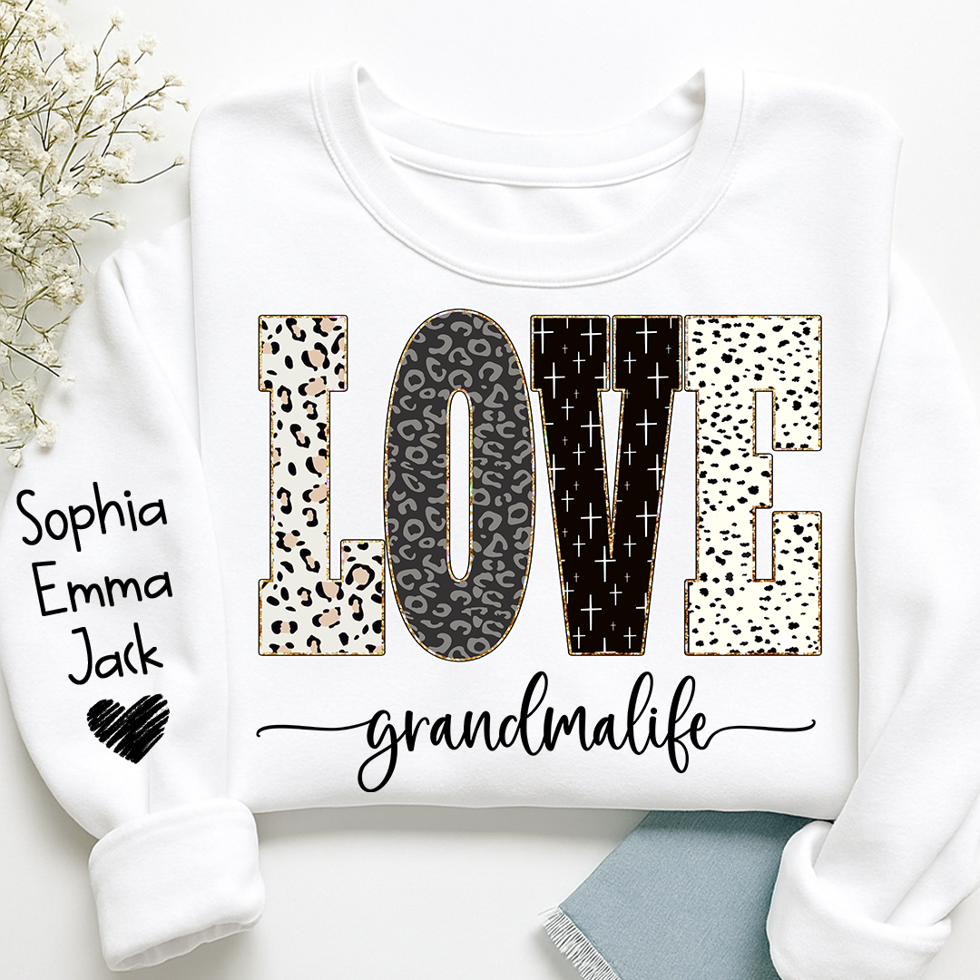 Personalized Love grandmalife Bible Style Gift For Grandma And Grandkids Sweatshirt