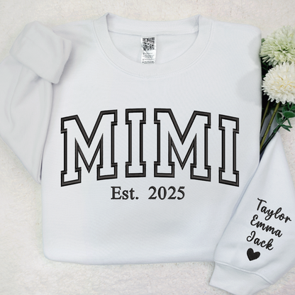Mimi Est Embroidered And Grandkids Sweatshirt