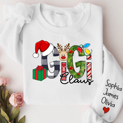 Gigi Claus Sweatshirt, Merry Christmas Nana, Grandma  Sweatshirt, Custom Grandma Claus Christmas