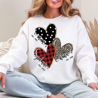 Wife Mom Nana Triple Heart Valentine's Gift
