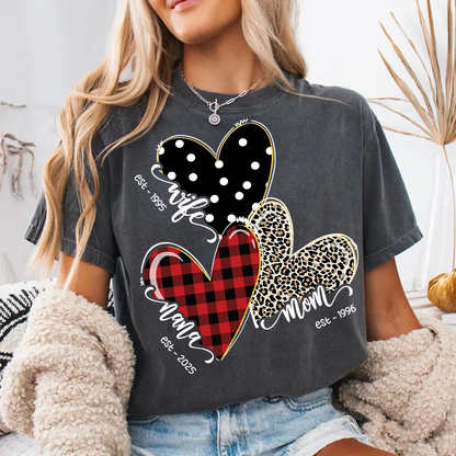 Wife Mom Nana Triple Heart Valentine's Gift