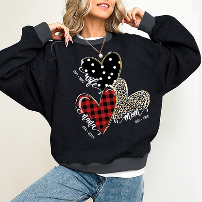 Wife Mom Nana Triple Heart Valentine
