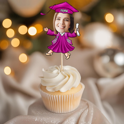 Graduation Gift Ideas, Custom Photo Graduation cupcake toppers, graduation cupcake toppers 2025