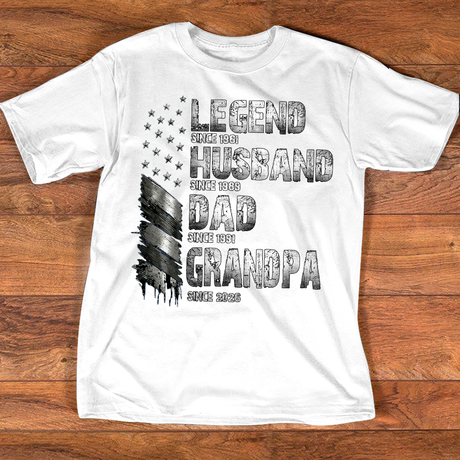 Papa Man Myth Legend Shirt, Custom Family Name Shirt, Patriotic Papa T-shirt, Personalized Father's Day Gift, Gift for Dad, Grandpa Shirt, Custom Name Tee