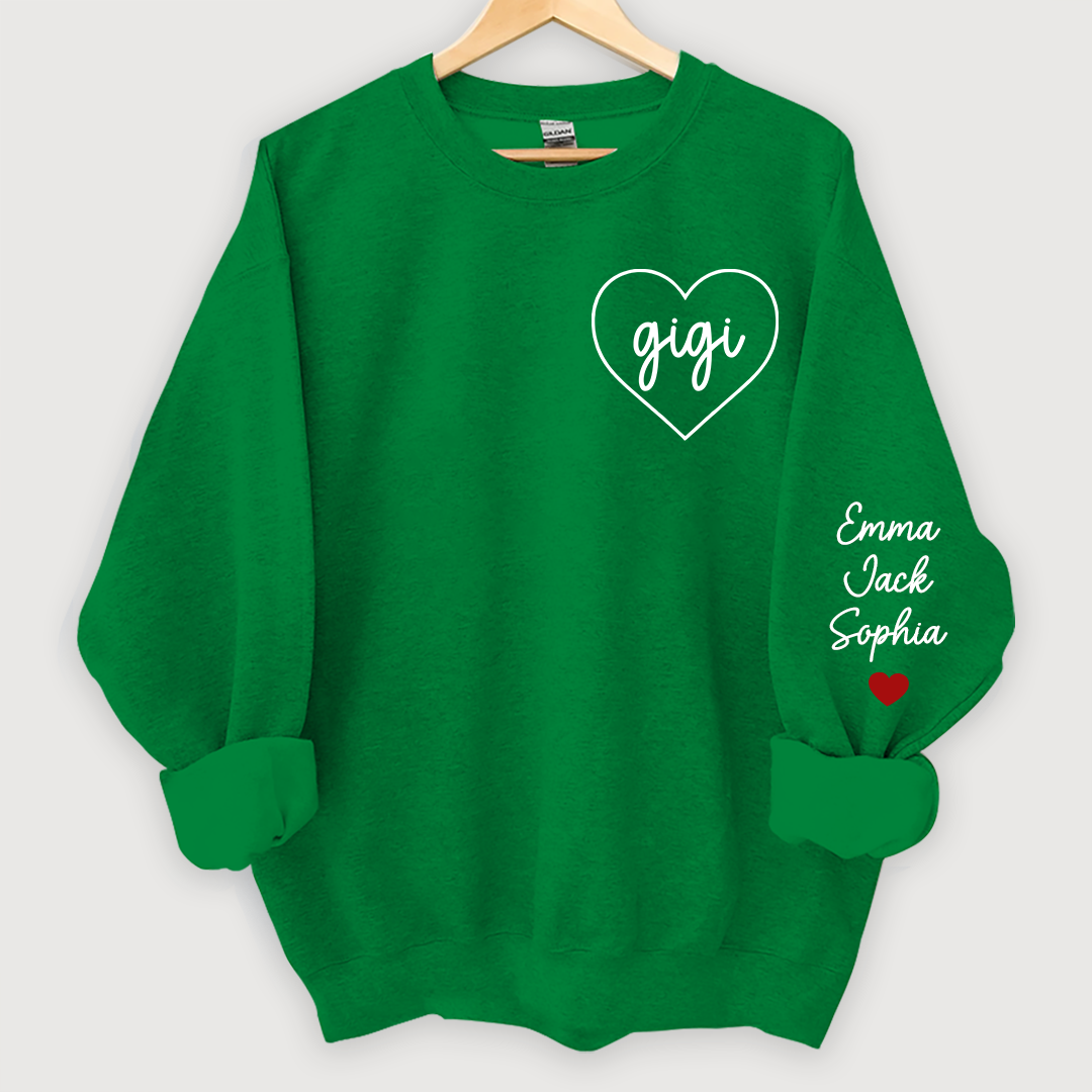 Personalized Grandma, Gigi ,Nana Custom Sweater And Grandkids Sweatshirt