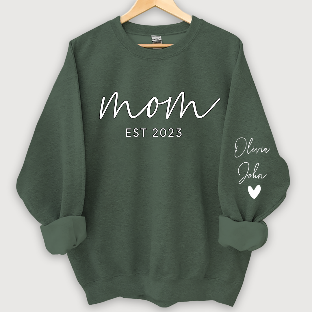 Mom est and kids Sweatshirt