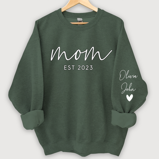 Mom est and kids Sweatshirt