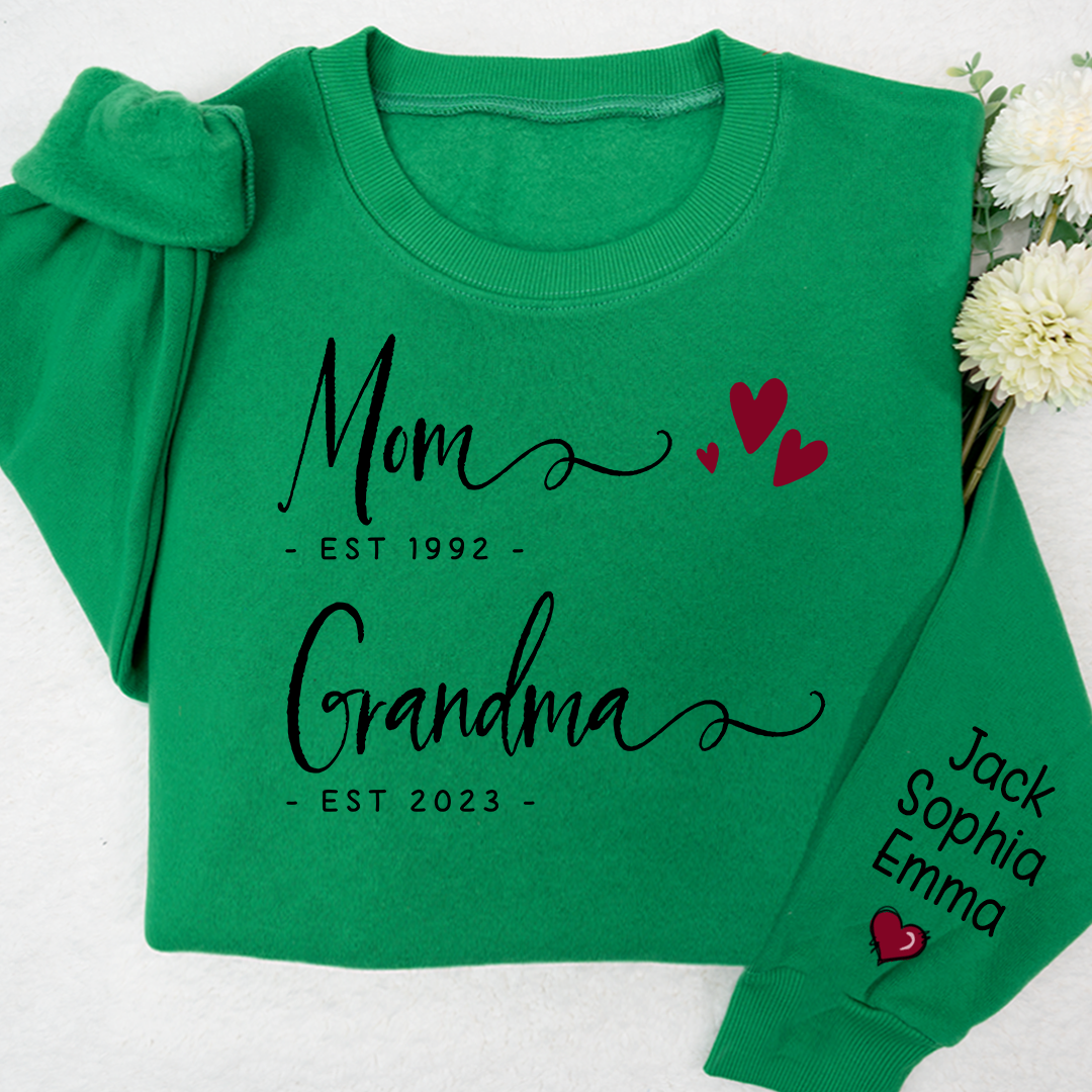 Mom est grandma est with kids Sweatshirt