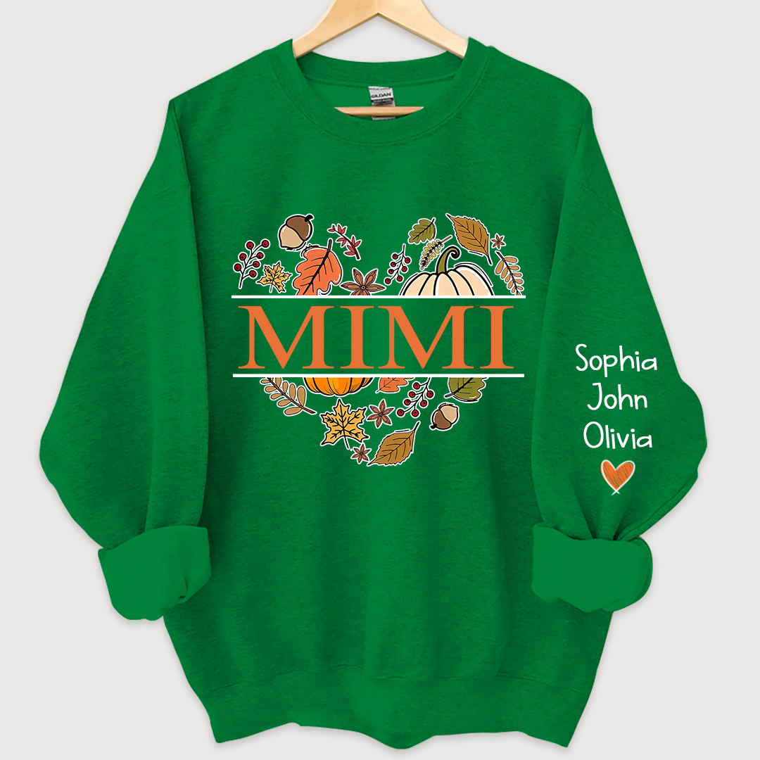 Mimi pumpkin fall autumn And Grandkids Sweatshirt