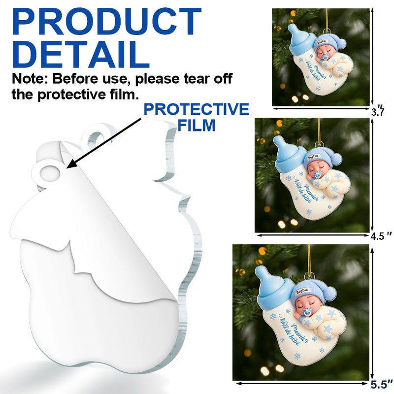 Personalized Baby’s First Christmas Ornament 2025, Custom Acrylic Decoration, Unique Keepsake Gift For Newborns And Parents Ornament