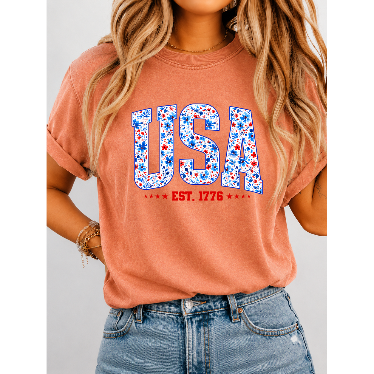 USA Patriotic T-Shirt – 4th of July Independence Day EST. 1776 Gift