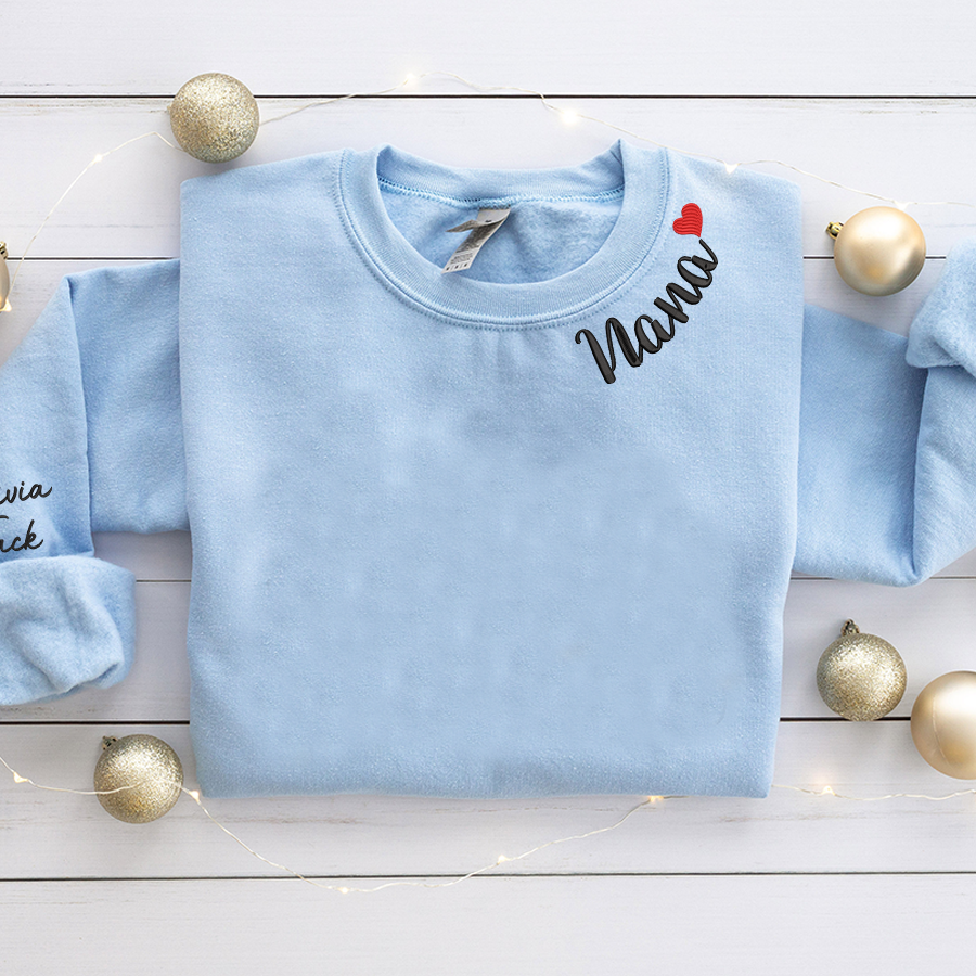 Custom Embroidered Nana Valentine Sweatshirt