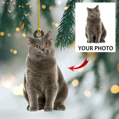 Personalized Your Photo Ornament, Custom Photo Mica Ornament, Christmas Gift For Family