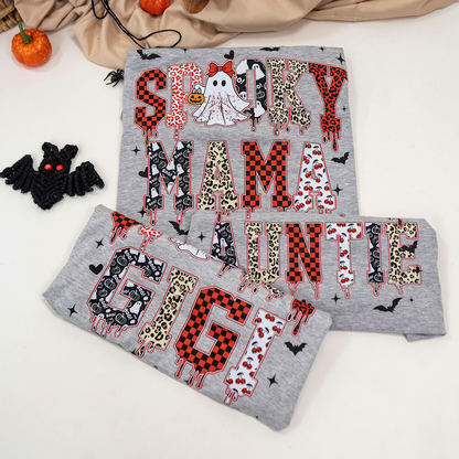 Custom Spooky Gigi And Grandkids Halloween T-shirt