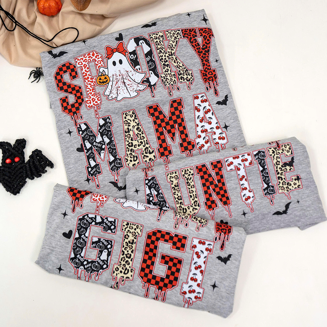 Custom Spooky Gigi Grandma Mama Mimi Halloween T-shirt